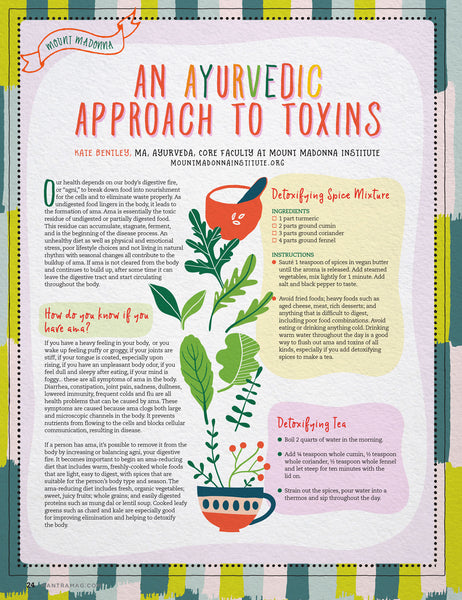 An Ayurvedic Approach to Toxins